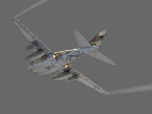 Grumman A-6 Intruder lowpoly attack plane 3D Model