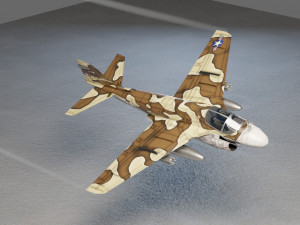 Grumman A-6 Intruder lowpoly attack plane 3D Модель