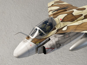 Grumman A-6 Intruder lowpoly attack plane 3D Модель