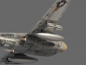 Grumman A-6 Intruder lowpoly attack plane 3D Модель