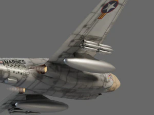 Grumman A-6 Intruder lowpoly attack plane 3D Model