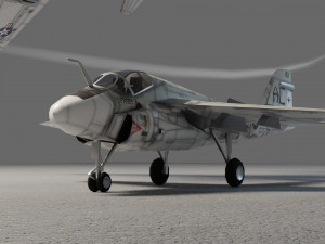 Grumman A-6 Intruder lowpoly attack plane 3D Модель