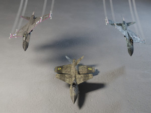 IAI Sparrow X lowpoly concept fighter 3D-Modell