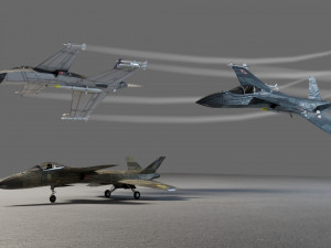 IAI Sparrow X lowpoly concept fighter 3D-Modell