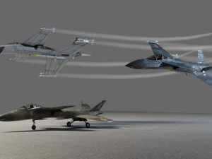 IAI Sparrow X lowpoly concept fighter 3D Model
