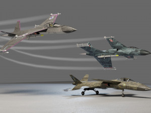 IAI Sparrow X lowpoly concept fighter 3D-Modell