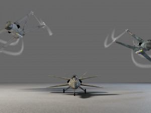 IAI Sparrow X lowpoly concept fighter 3D-Modell