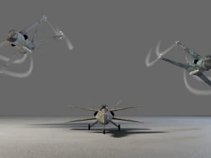 IAI Sparrow X lowpoly concept fighter 3D Model
