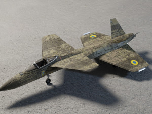 IAI Sparrow X lowpoly concept fighter 3D-Modell