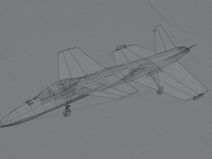 IAI Sparrow X lowpoly concept fighter 3D-Modell