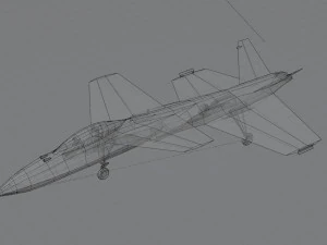IAI Sparrow X lowpoly concept fighter 3D Model