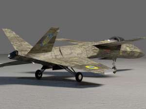 IAI Sparrow X lowpoly concept fighter 3D-Modell