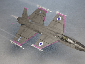 IAI Sparrow X lowpoly concept fighter 3D-Modell