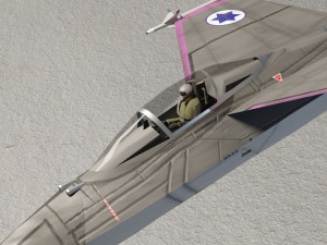 IAI Sparrow X lowpoly concept fighter 3D-Modell