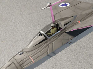 IAI Sparrow X lowpoly concept fighter 3D Model