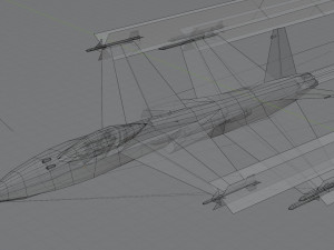 IAI Sparrow X lowpoly concept fighter 3D-Modell