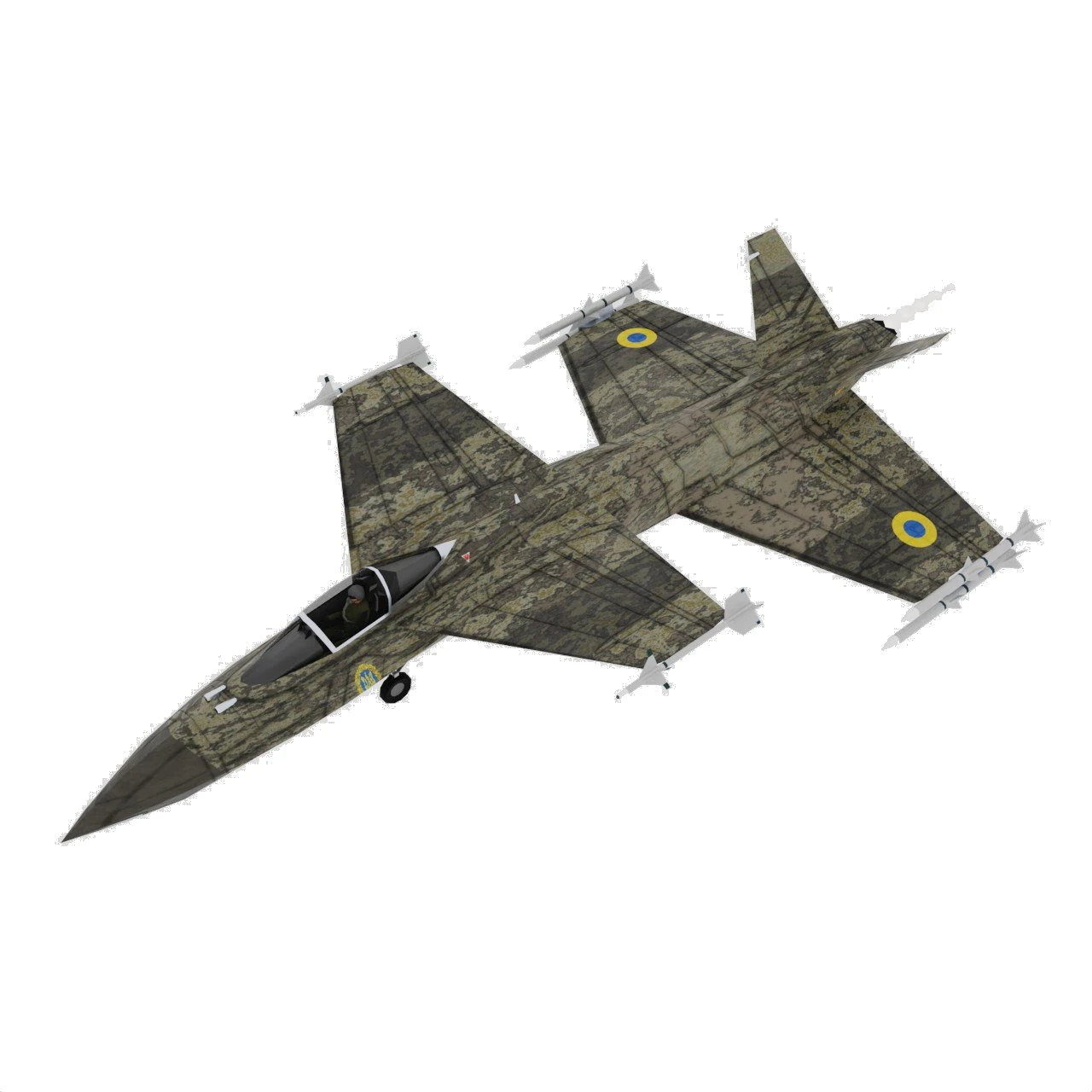 IAI Sparrow X lowpoly concept fighter 3D Model .c4d .max .obj .3ds .fbx .stl .blend