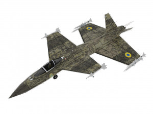 IAI Sparrow X lowpoly concept fighter 3D Model