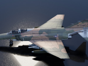 Mcdonnell Douglass F-4E Phantom jet fighter 3D Модель