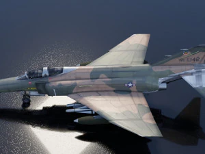 Mcdonnell Douglass F-4E Phantom jet fighter 3D Model