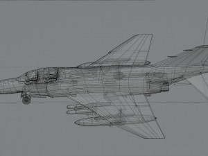 Mcdonnell Douglass F-4E Phantom jet fighter 3D Модель