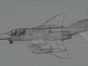 Mcdonnell Douglass F-4E Phantom jet fighter 3D Model