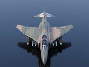 Mcdonnell Douglass F-4E Phantom jet fighter 3D Модель