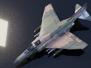 Mcdonnell Douglass F-4E Phantom jet fighter 3D Модель