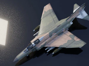 Mcdonnell Douglass F-4E Phantom jet fighter 3D Model