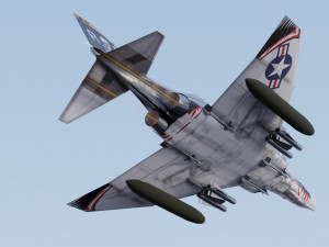 Mcdonnell Douglass F-4E Phantom jet fighter 3D Модель
