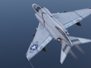 Mcdonnell Douglass F-4E Phantom jet fighter 3D Модель