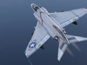 Mcdonnell Douglass F-4E Phantom jet fighter 3D Model