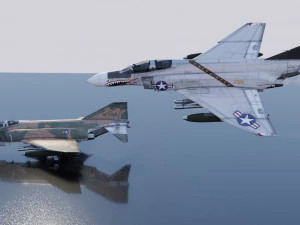 Mcdonnell Douglass F-4E Phantom jet fighter 3D Model