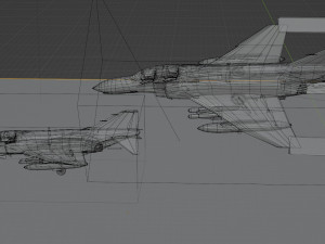 Mcdonnell Douglass F-4E Phantom jet fighter 3D Модель