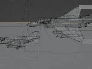 Mcdonnell Douglass F-4E Phantom jet fighter 3D Model