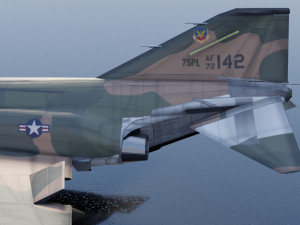 Mcdonnell Douglass F-4E Phantom jet fighter 3D Модель