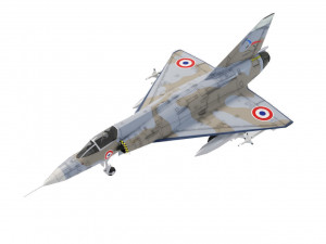 Dassault Mirage III lowpoly jet fighter 3D Model