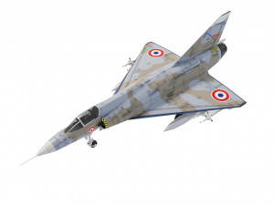 Dassault Mirage III lowpoly jet fighter 3D Модель