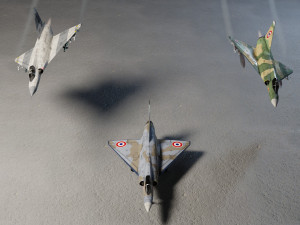 Dassault Mirage III lowpoly jet fighter Modello 3D