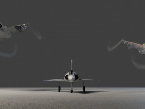 Dassault Mirage III lowpoly jet fighter Modello 3D