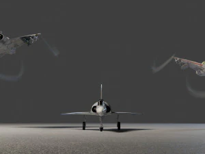 Caccia a reazione lowpoly Dassault Mirage III Modello 3D