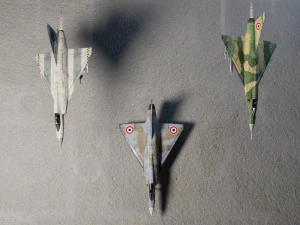Caccia a reazione lowpoly Dassault Mirage III Modello 3D