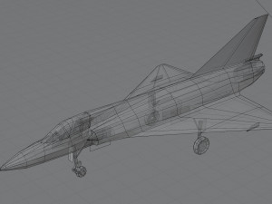 Dassault Mirage III lowpoly jet fighter Modello 3D