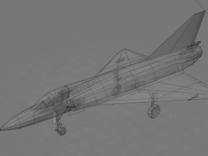 Caccia a reazione lowpoly Dassault Mirage III Modello 3D