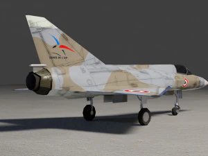 Caccia a reazione lowpoly Dassault Mirage III Modello 3D
