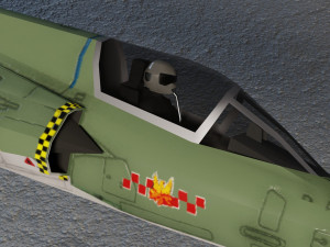 Dassault Mirage III lowpoly jet fighter Modello 3D