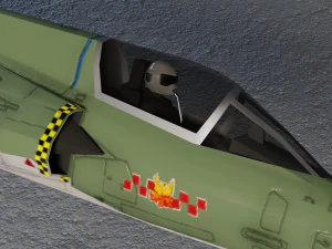 Caccia a reazione lowpoly Dassault Mirage III Modello 3D