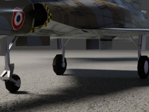 Dassault Mirage III lowpoly jet fighter Modello 3D