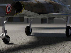 Caccia a reazione lowpoly Dassault Mirage III Modello 3D