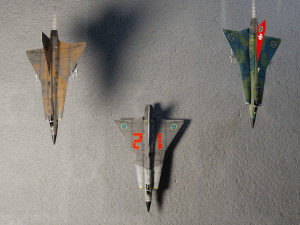 Saab JAS-35 Draken lowpoly jet fighter Model 3D